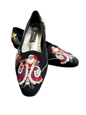 J. RENEE BLACK VELVET CHRISTMAS FLATS